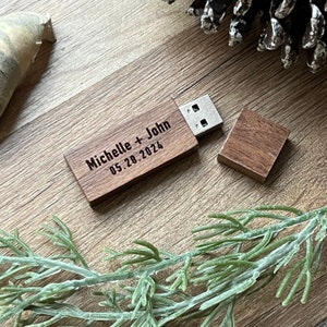 Walnut Wood 3.0 Slim FAST Flash Drive with Magnetic Top Free Shipping Ships from USA image 2