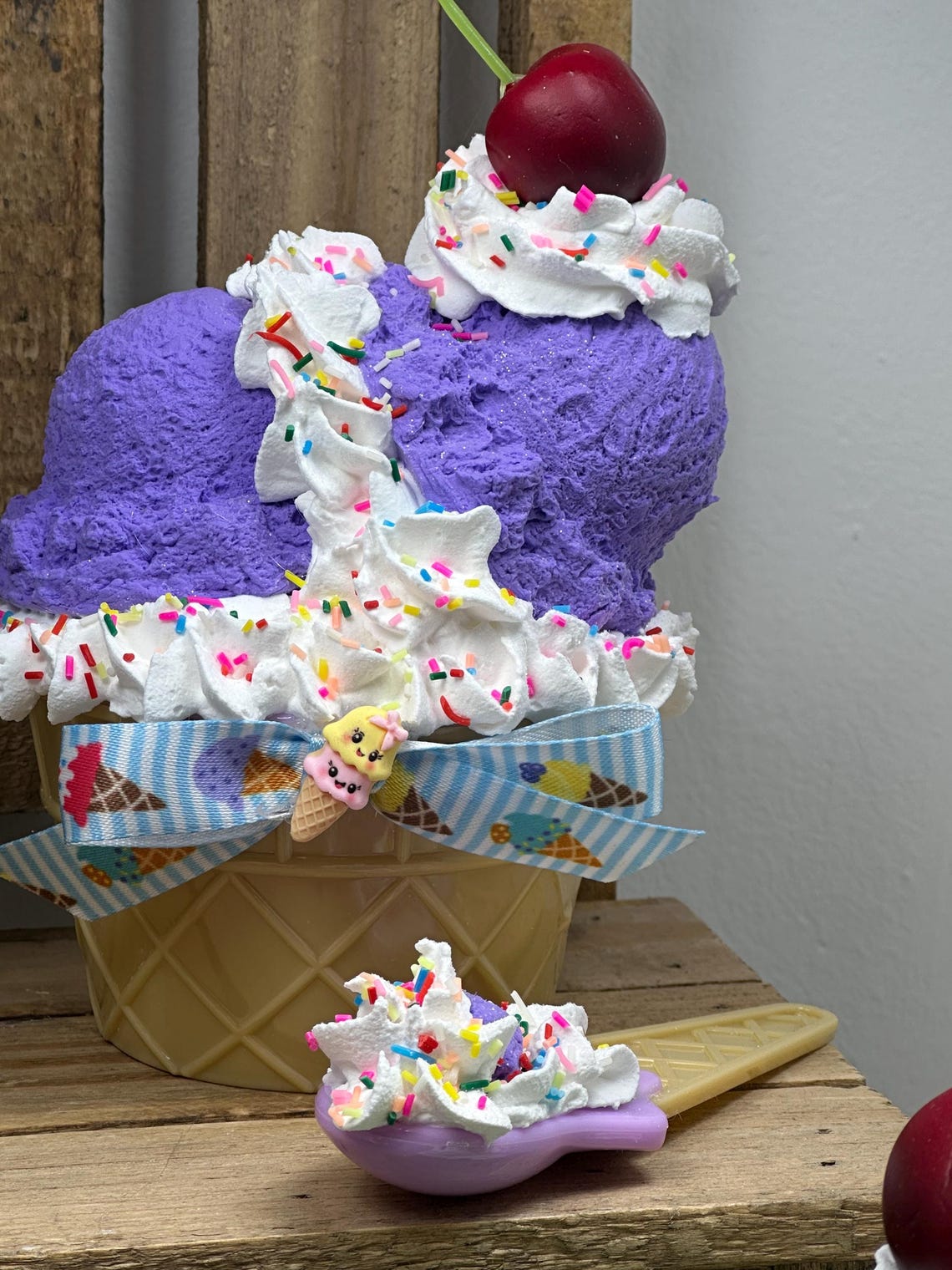 Fake Ice Cream Sundae Bowl, Tiered Tray Summer Decor - Etsy
