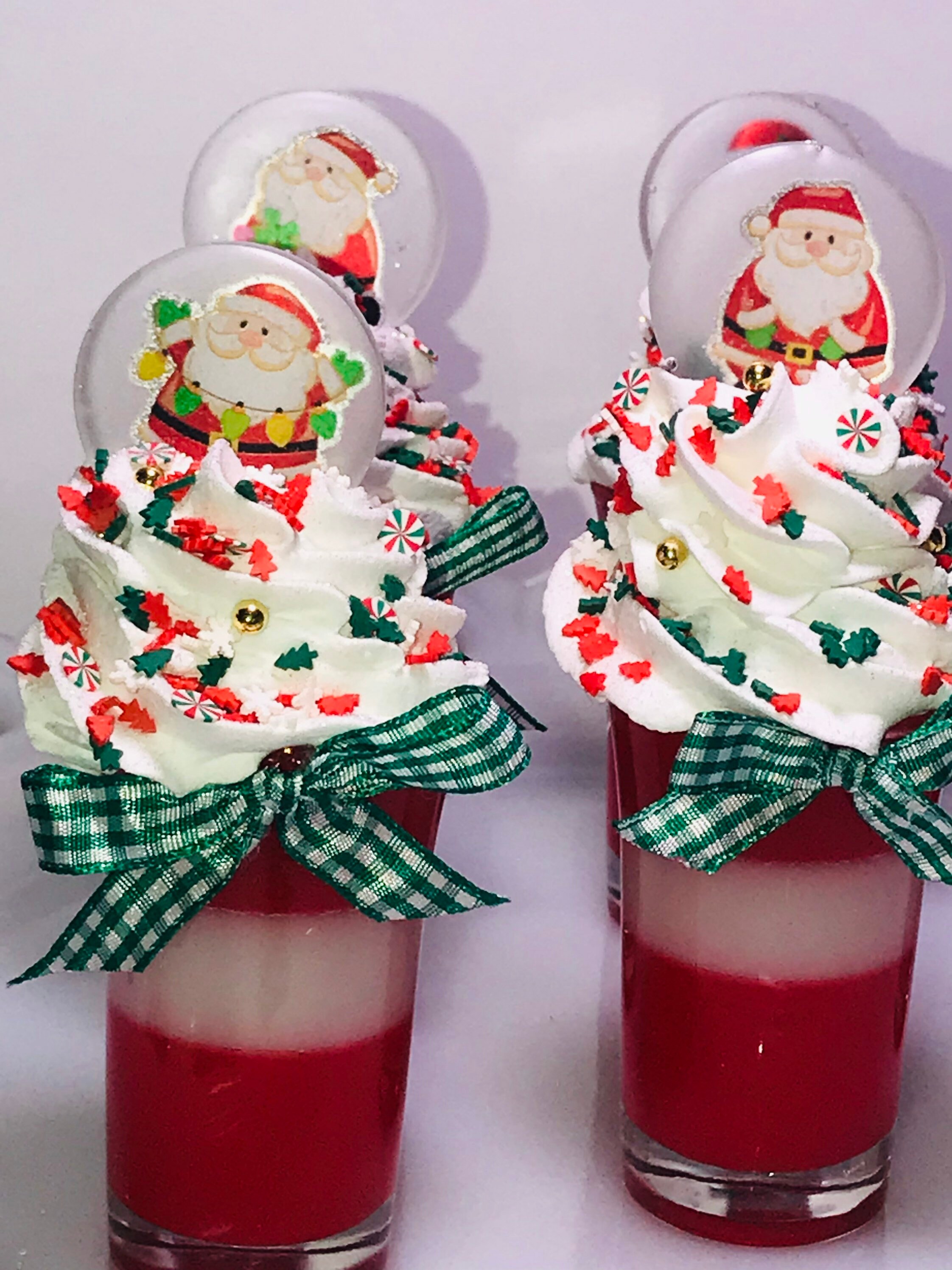 Fake Christmas Parfait Fake Holiday Parfait Decor Winter Etsy