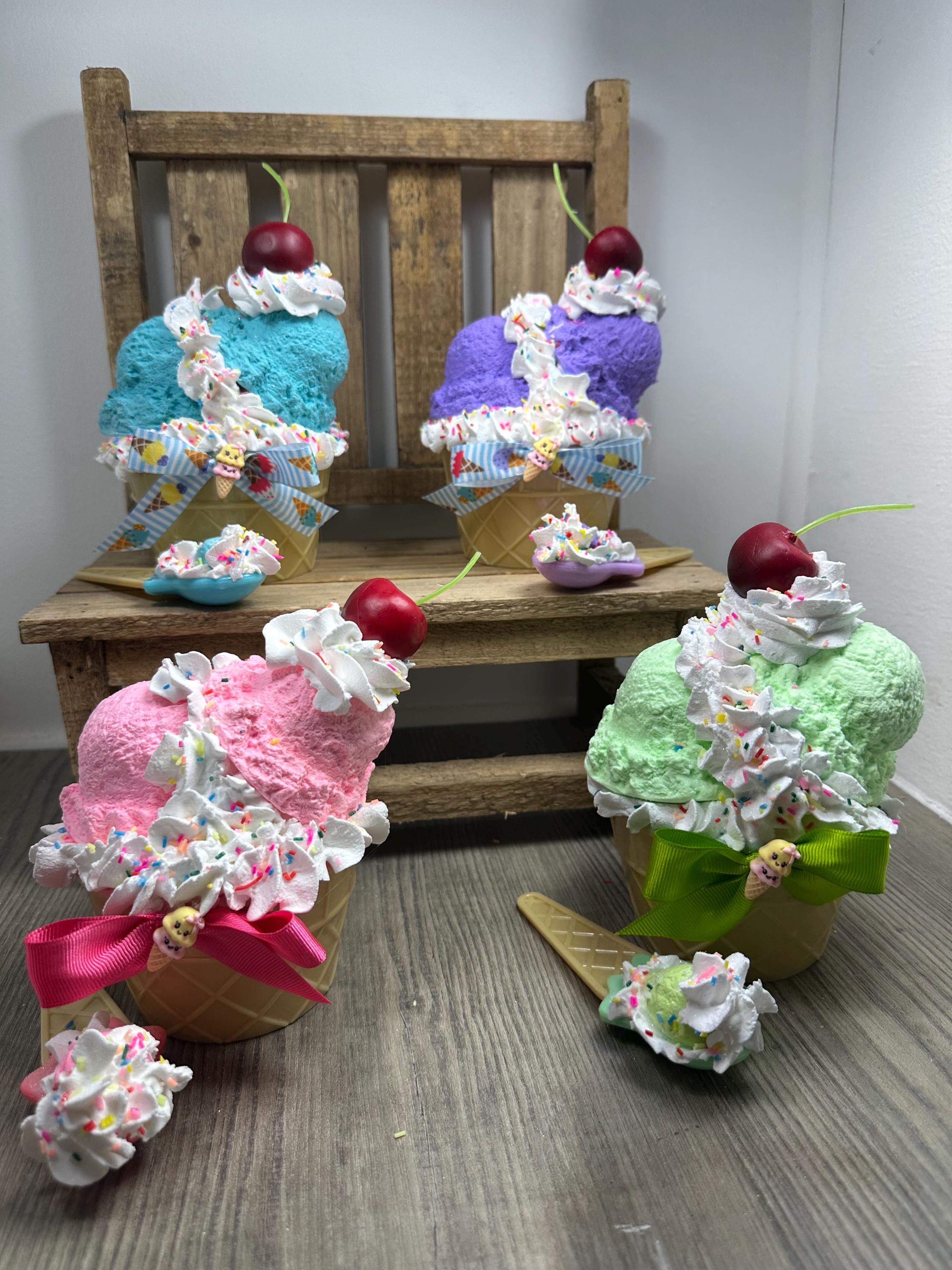 Fake Ice Cream Sundae Bowl, Tiered Tray Summer Decor - Etsy