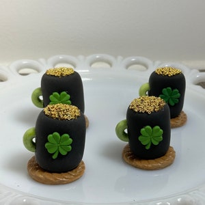 Fake  Black Marshmallow Mini Mug, Fake Pot of Gold Mini Mug, St Patrick’s Mini Treat, Tiered Tray Decor, Photo Prop