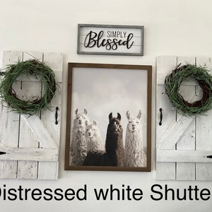 Handmade Wooden Rustic Wooden Wall Shutters (Set of 2)