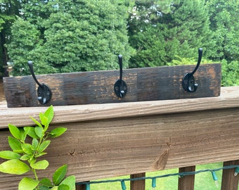 Wine Barrel Stave Hook Rack