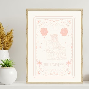 Impresión de la carta del Tarot de La Emperatriz / Póster floral de la carta del Tarot / Hermoso regalo de la carta del Tarot / Carta del Tarot descargable / Impresión de arte espiritual