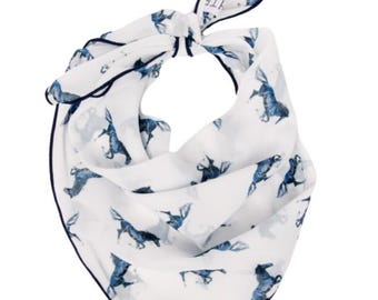 SMU Mustangs Chiffon Scarf | 20" Square Scarf