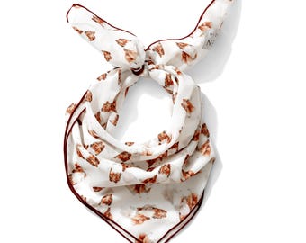 Aggie Collie Chiffon Scarf | 20" Square Scarf