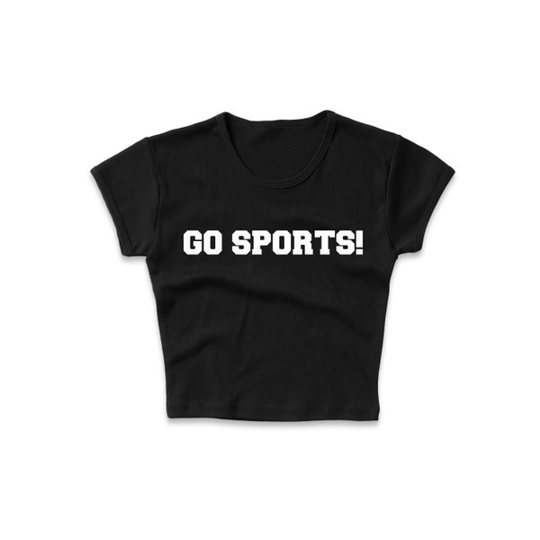 Go Sports crop tee | super bowl | baseball football basketball