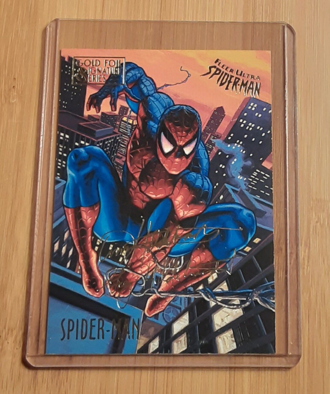 Marvel Gold Foil Signature Series Spiderman Collectors Card VGC Etsy