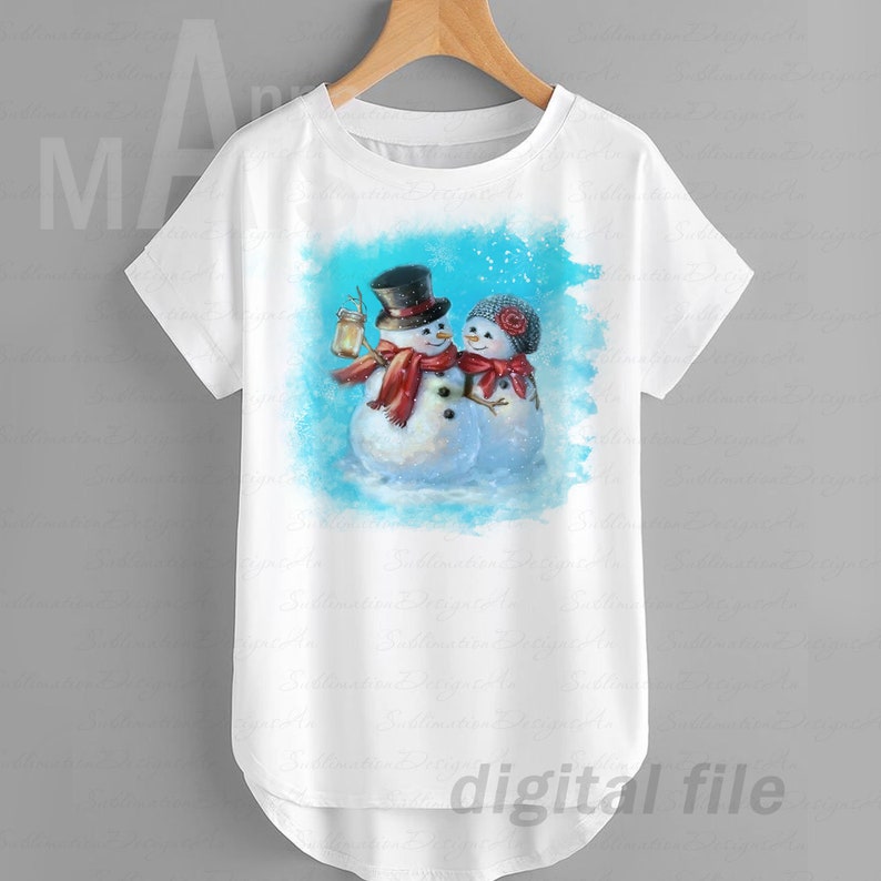 Download Snowman couple png Christmas sublimation designs downloads ...