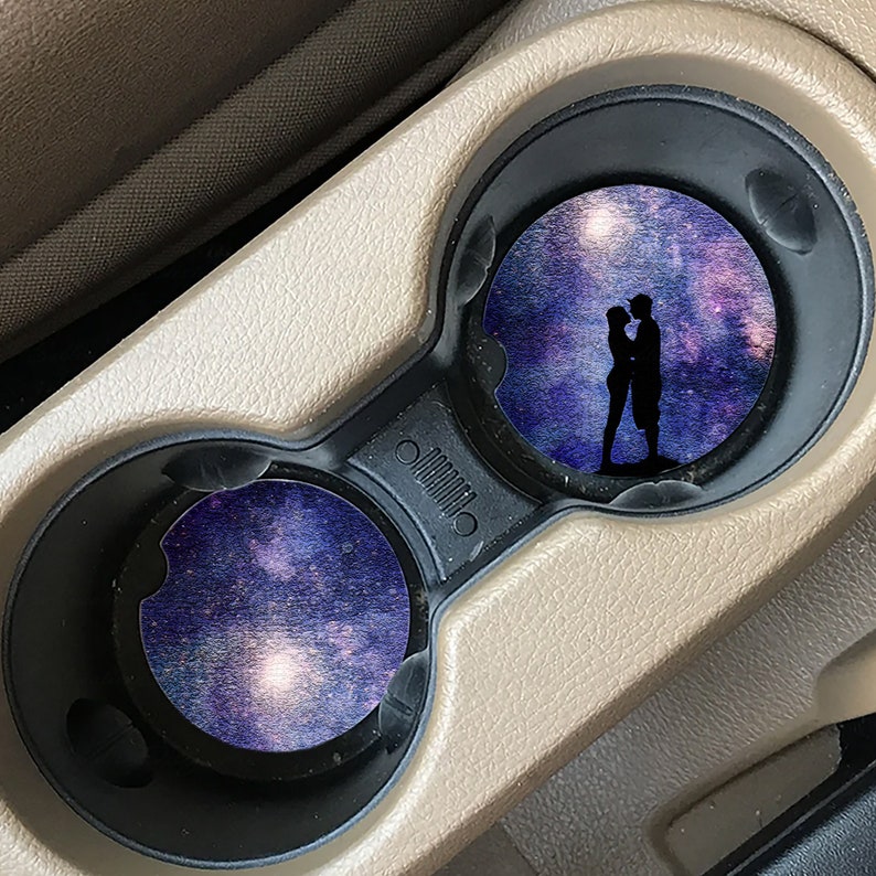 Download Car coaster template set of 2 blue cosmic art sublimation | Etsy