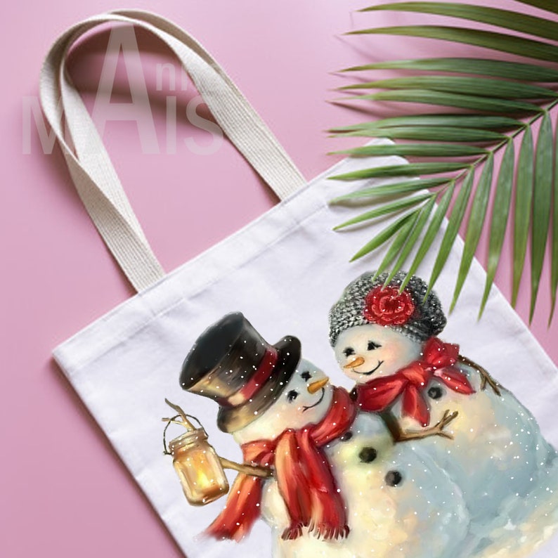 Download Snowman couple christmas png files Christmas sublimation ...