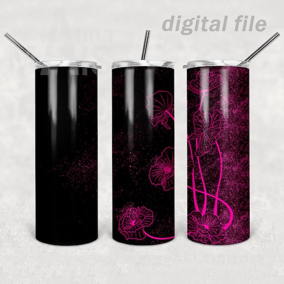 Sublimation tumblers designs for women Black tumbler template Etsy