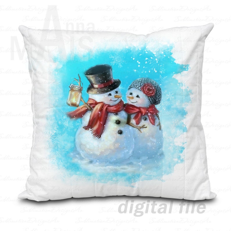 Download Snowman couple png Christmas sublimation designs downloads ...