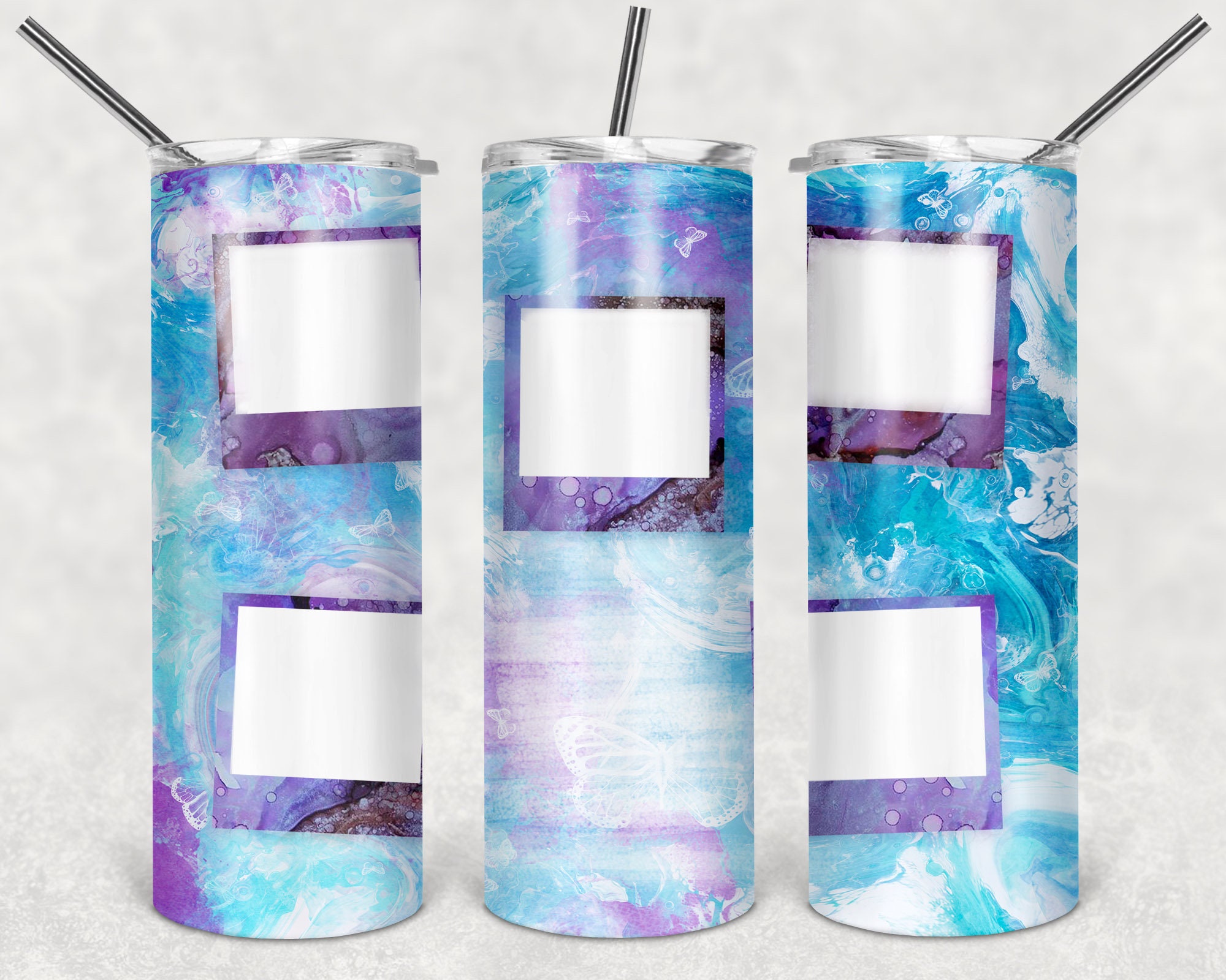 Download 20 Oz tumbler template with photo picture Beach ...