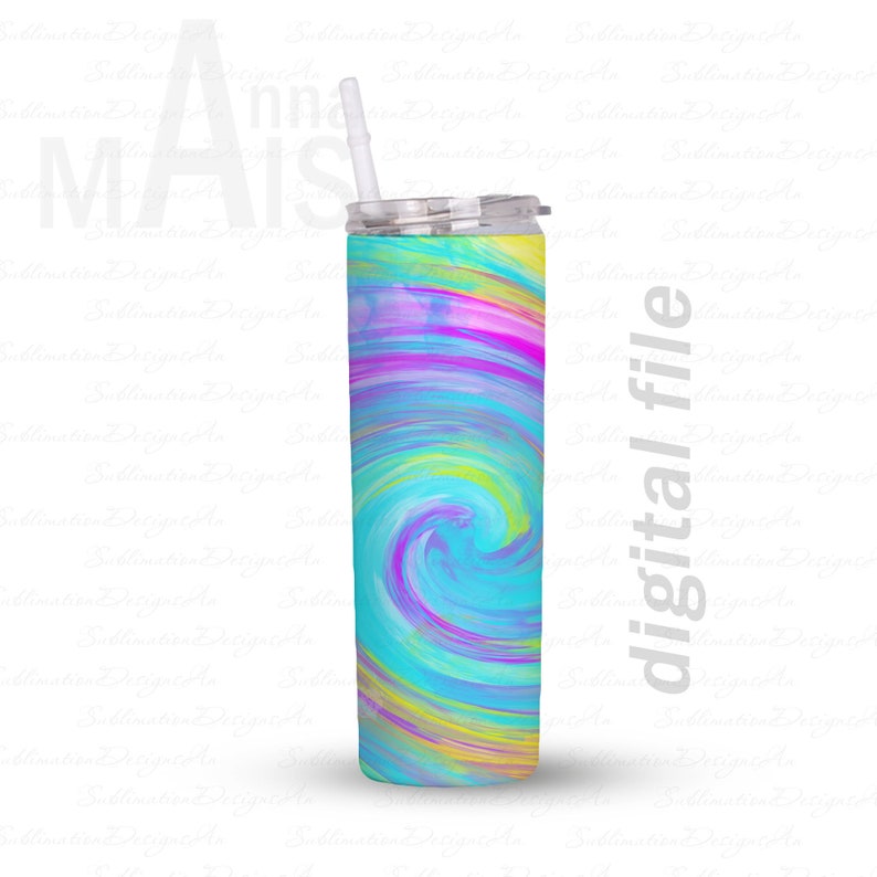 Download 20 oz skinny tumbler template set 5 tie dye sublimation | Etsy