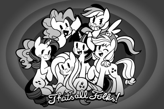 Retro Mlp Postkarte Die Alle Folks Postkarte 5 X 8 Etsy