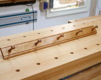 Solid Maple Shaker Peg Rail Coat Rack - Etsy