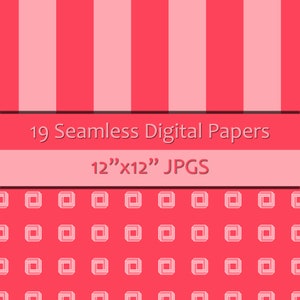 Shades of Pink Digital Papers Seamless Backgrounds Digital - Etsy