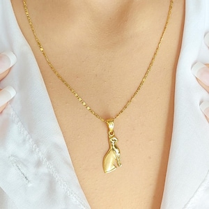 Bastet cat Goddess sterling silver necklace | Egyptian Jewelry Pendant Handmade spiritual ancient Egypt gift