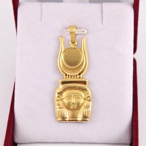 Goddess Hathor sterling silver necklace | Egyptian Jewelry goddess Pendant Handmade ancient Egypt mythology silver jewelry spiritual gift