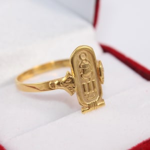 King Tut hieroglyphic name Sterling Silver ring | Egyptian Jewelry Handmade mythology pharaonic ring ancient Egypt Tut silver jewelry gift