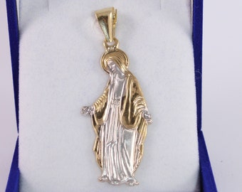 Egyptian Handmade Gold 18k miraculous Pendant Virgin MARY MADONNA 6 Gr