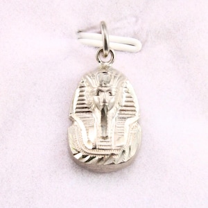King Tut Sterling Silver Necklace Egyptian Jewelry Handmade Jewelry mythology jewelry pharaonic pendant ancient Egypt Tut silver jewelry