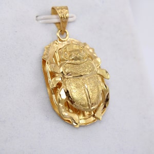 Elegant Egyptian Scarab pendant 18K Gold Pharaonic hieroglyphic Alphabet Handmade jewelry ancient Egyptian beetle Gold Pendant 3.4 Gr scarab or bug or beetle gold jewelry pharaonic ancient Egyptian necklace 18k gold real gold Egypt mythology