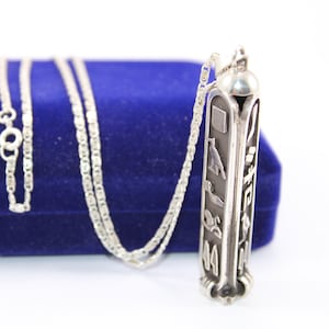 cartouche Personalized oxidized sterling silver Necklace Egyptian jewelry 3 names in hieroglyphic, English or Arabic, on 3 sides custom gift