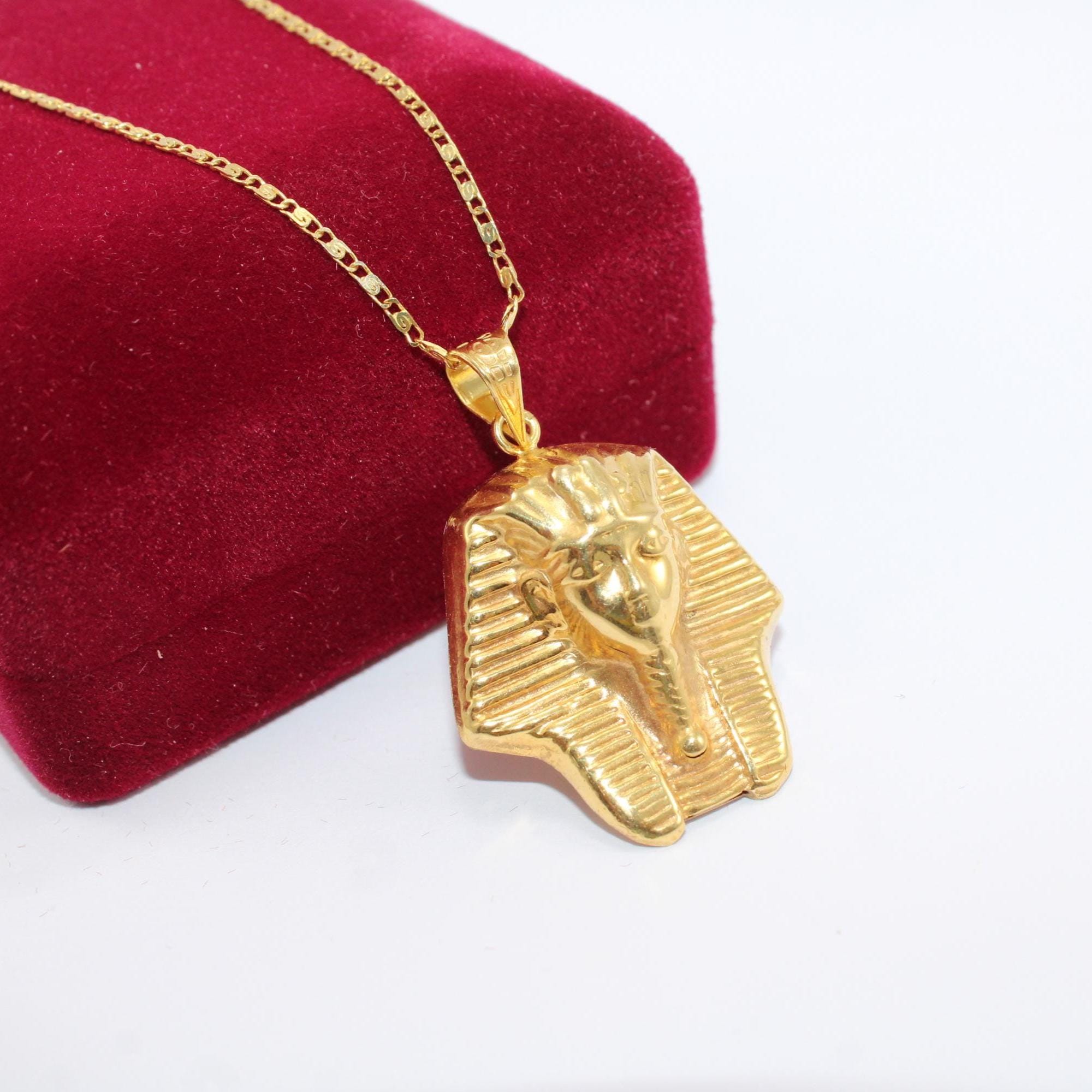 Collana In Argento Sterling Con Tutankhamon: Ciondolo Egiziano In Smalto Lapislazzuli - Italia - Foto 9