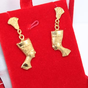 Queen Nefertiti sterling silver Earrings | Egyptian jewelry handmade pendant ancient Egypt spiritual gift