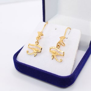Egyptian Solid Gold 18K Earring Eye Of Horus Stamped Pharaonic Yellow Gold handmade jewelry
egyptian jewelry
ancient Egypt
Eye of Horus Earring
eye of ra
evil eye Earring
Solid Gold 18K
Gold Stamped
Eye of Horus
Stamped Earring
18K gold
evil eye
