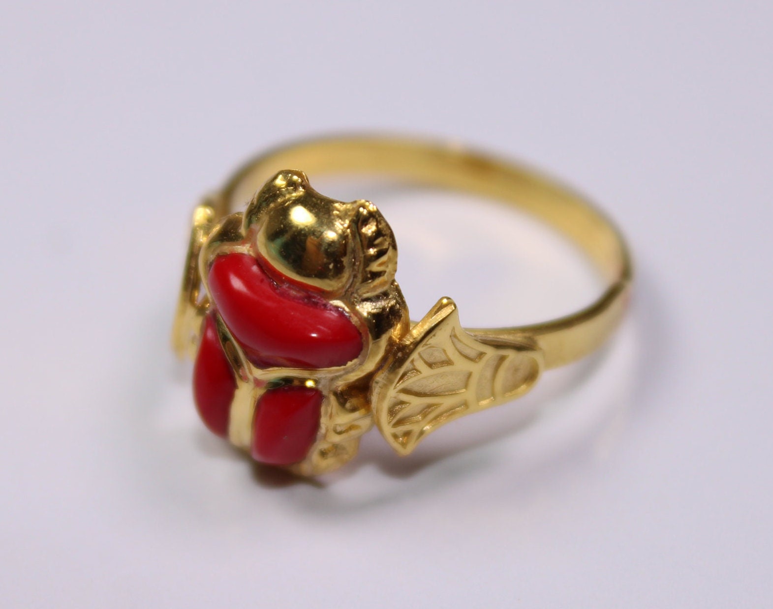 Egyptian Jewelry Red Scarab Ring Gold 18K Ring Stamped Pharaonic Yellow Gold  3 Gr All Sizes Egyptian Ring Beetle Ring Scarab Jewelry - Etsy