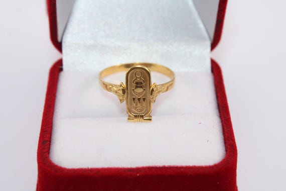 Anillo Tutankamón con Nombre Jeroglífico en Plata Esterlina