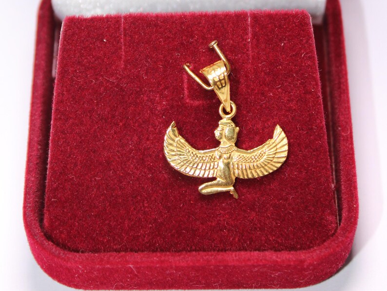 Egyptian Pendant
handmade jewelry
women's pendants
custom jewelry
women's gifts
gold jewelry
Queen Isis Pendant
Isis pendant gold
egyptian jewelry
ancient Egypt
egyptian necklace
Goddess Isis wings
18K Gold Pendant
mythology jewelry
goddess pendant
