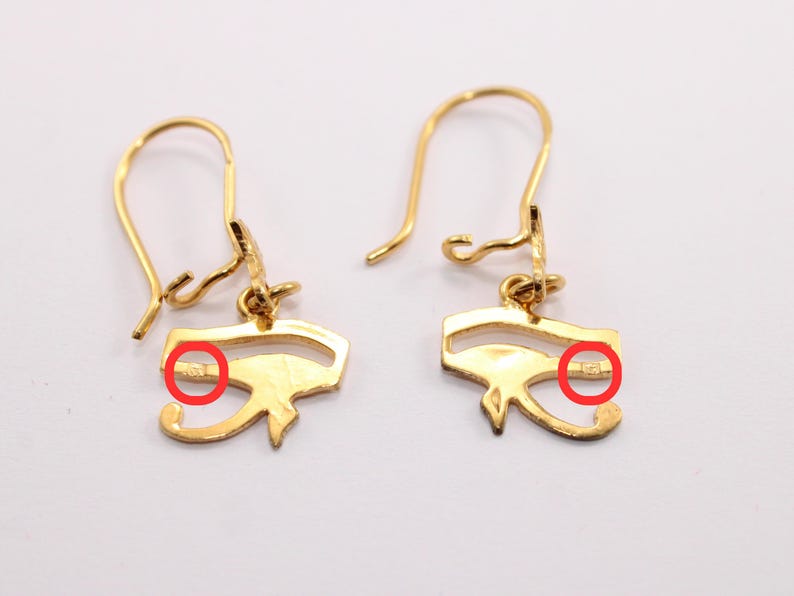 handmade jewelry
egyptian jewelry
ancient Egypt
Eye of Horus Earring
eye of ra
18K gold Earring
evil eye Earring
Solid Gold 18K
Gold Stamped
Eye of Horus
Stamped Earring
18K gold
evil eye
evil eye Earrings
Handmade Earrings
mythology jewelry