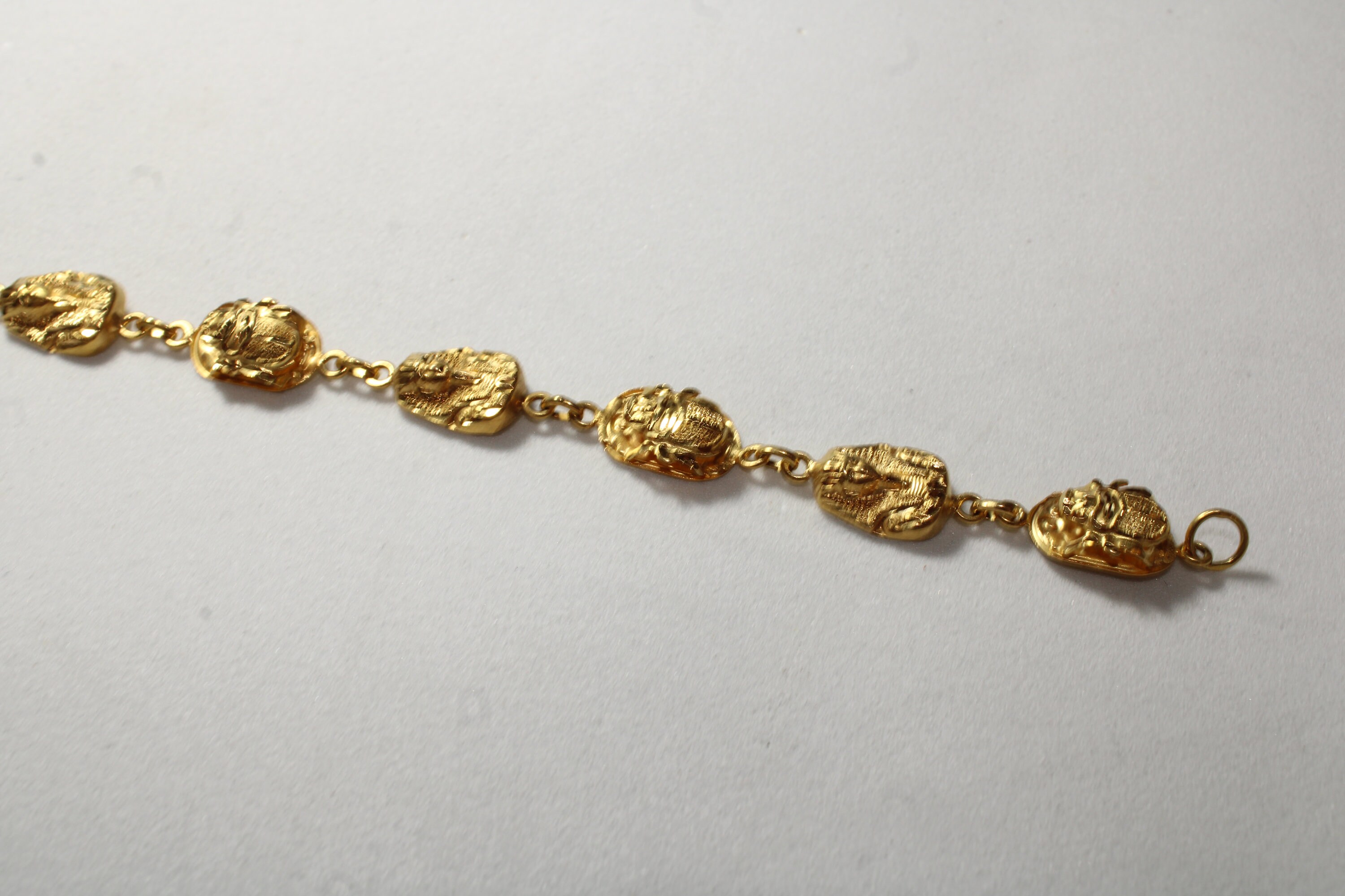 Gold Bracelets Egyptian Jewelry Egyptian 18K Gold Stamped Etsy UK