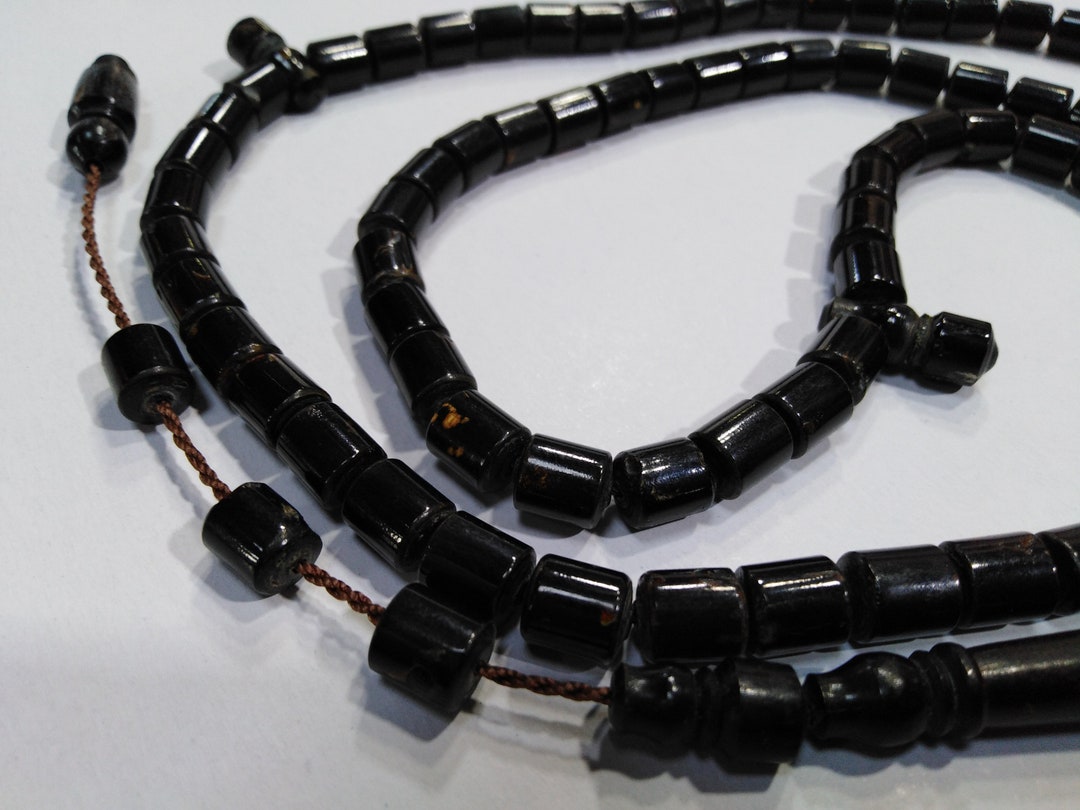 Prayer Beads 99-black Coral-yusr-islamic Ottoman - Etsy