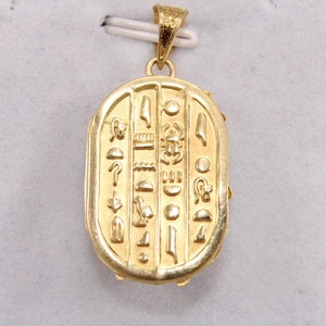 Elegant Egyptian Scarab pendant 18K Gold Pharaonic hieroglyphic Alphabet Handmade jewelry ancient Egyptian beetle Gold Pendant 3.4 Gr scarab or bug or beetle gold jewelry pharaonic ancient Egyptian necklace 18k gold real gold Egypt mythology