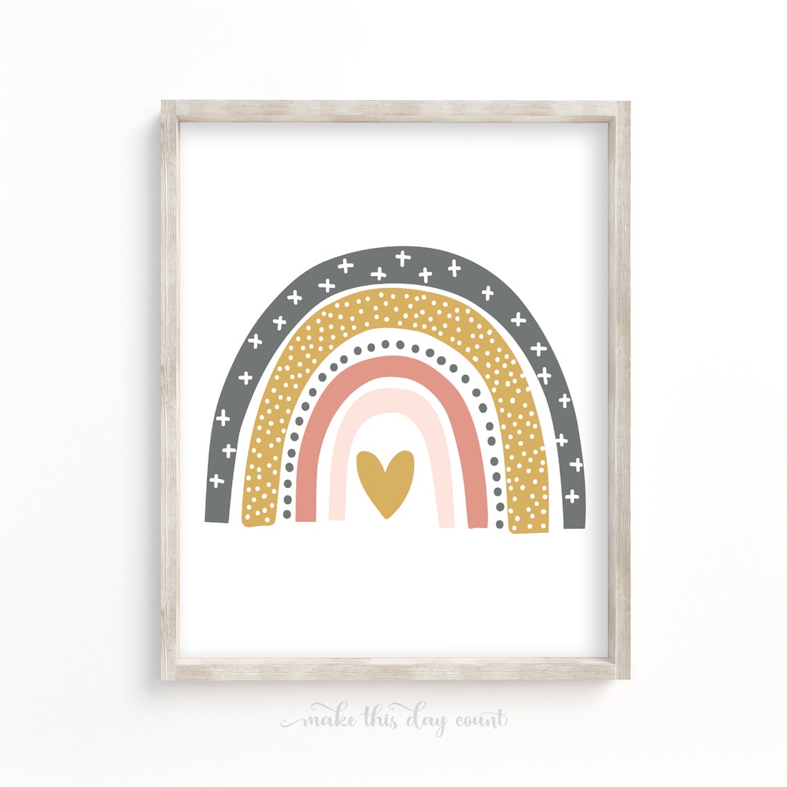 Rainbow Wall Art Boho Rainbow Printable Girls Room Decor Etsy Canada