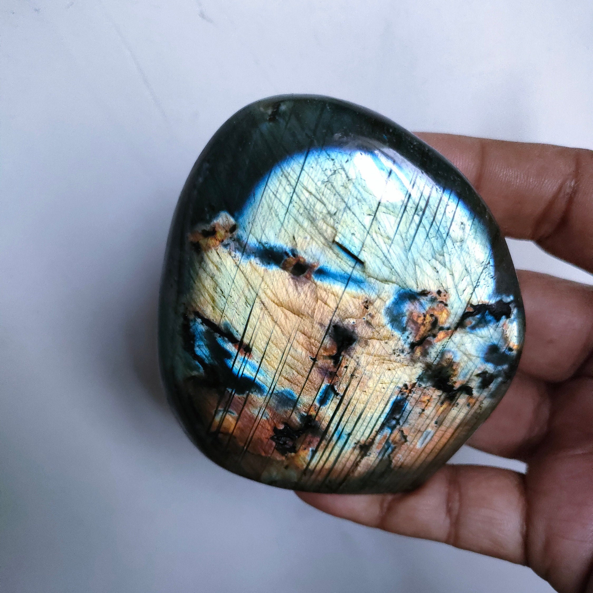 Spectrolite 289, 10Gr - Vert Dorée Violacée- Mini Forme Libre