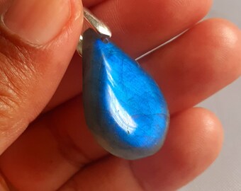 ADR3 Labradorite 6 Gr - bleue flash - pendentif goutte-ADR3