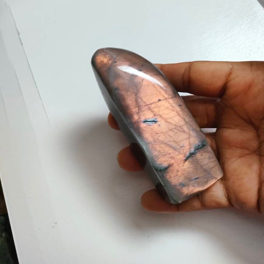 Labradorite 251, 30Gr- Orange Violacée - Forme Libre