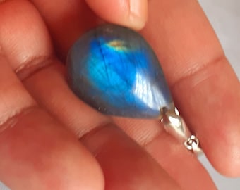 Labradorite 5 Gr - bleue flash - pendentif goutte-ADR3