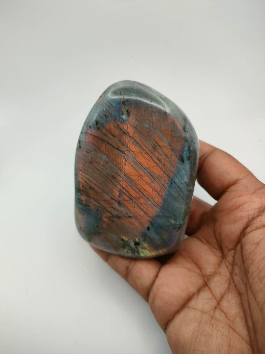 Labradorite 404, 40Gr - Jaune Orange Dorée- Forme Libre