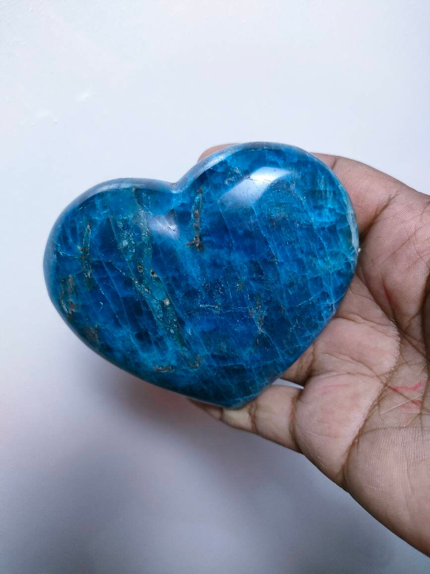 Apatite Bleue 462, 10Gr- Bleue - Cœur Xl