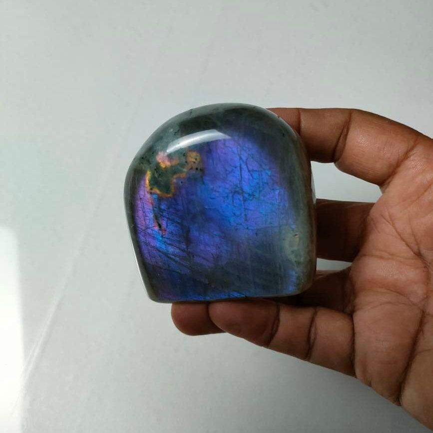 Labradorite 267, 80Gr- Violacée - Mini Forme Libre