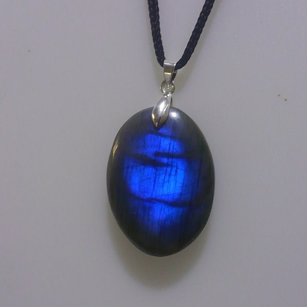 Labradorite - 10Gr - bleu -  pendentif ovale