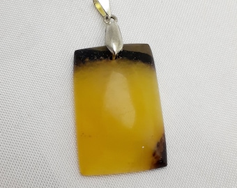 SEPTARIA 7,5 Gr -Jaune et marron - pendentif -MHR11