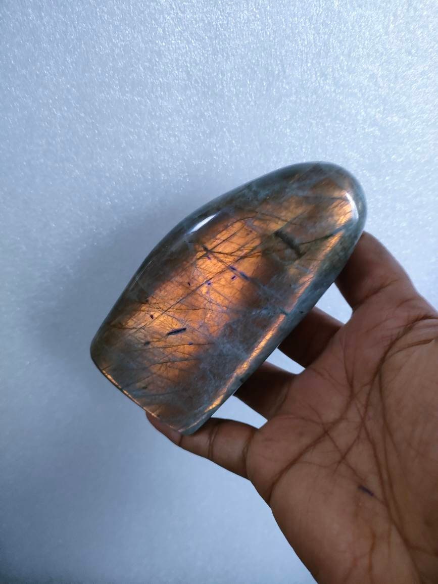 Labradorite 455, 90Gr- Jaune Dorée - Forme Libre